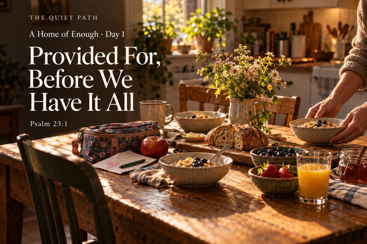 A Home of Enough, Day 1: Provided For, Before We Have It All — series artwork